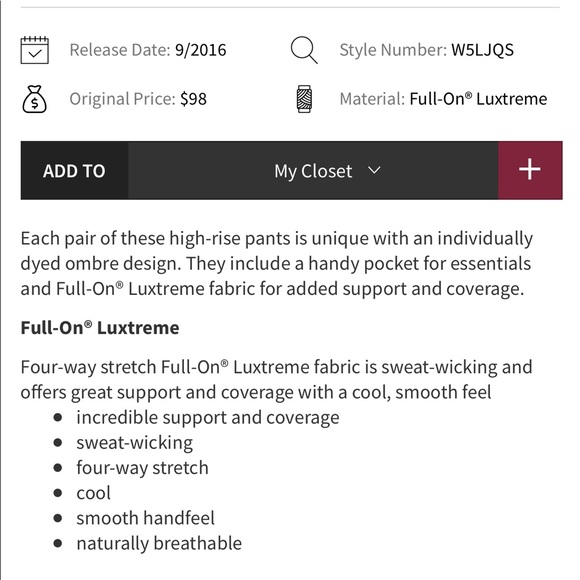 ❌SOLD Lululemon HiRise Wunder Under Black ombré 4 - Picture 6 of 6